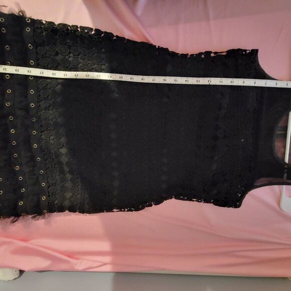 * * TRACY REESE Black crochet embroidered midi dress - Picture 10 of 11